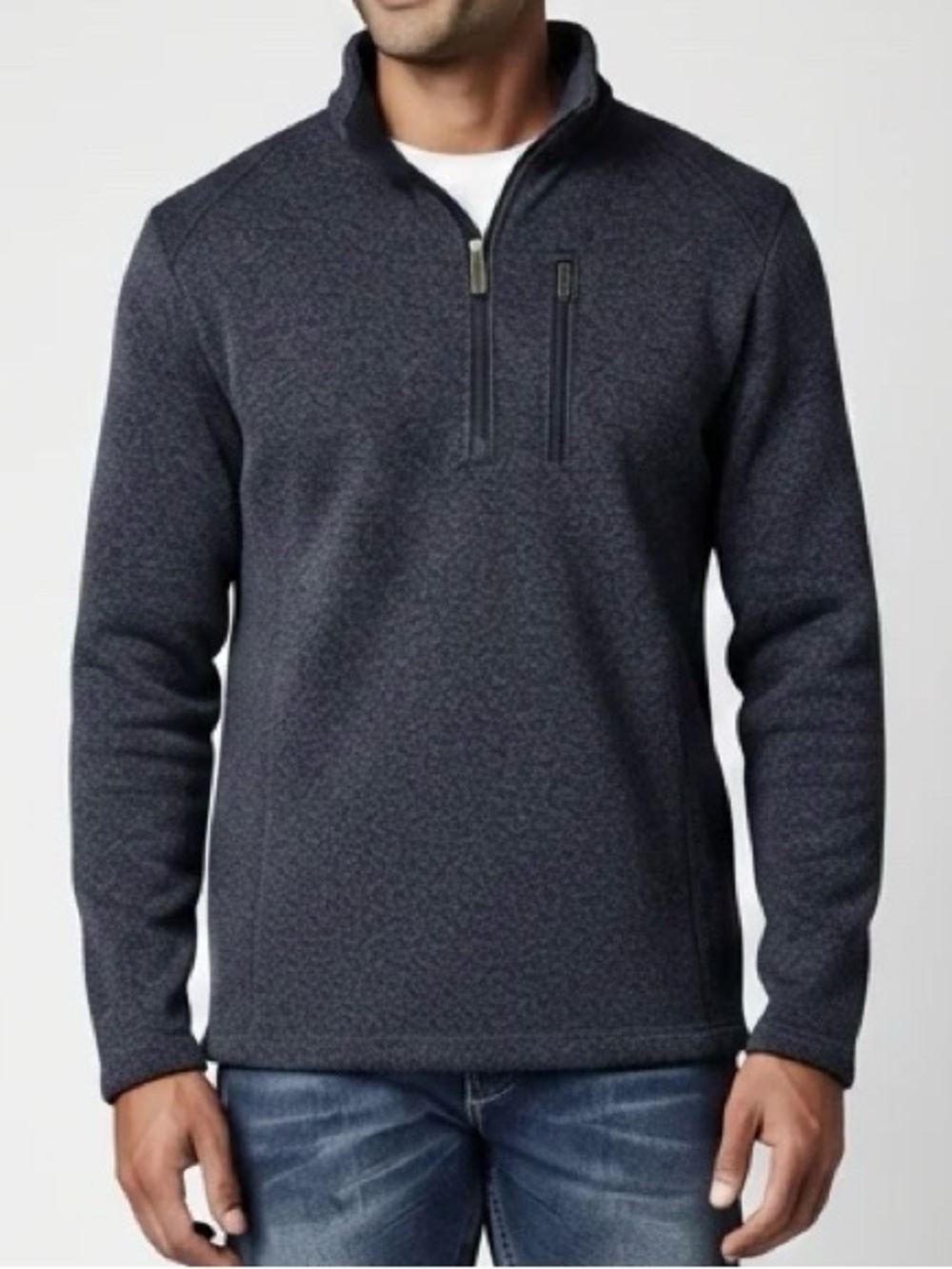 Woolrich Navy Blue Fleece Pullover Jacket